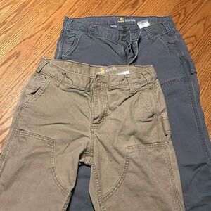 2 pairs of slim fit Carhartt pants